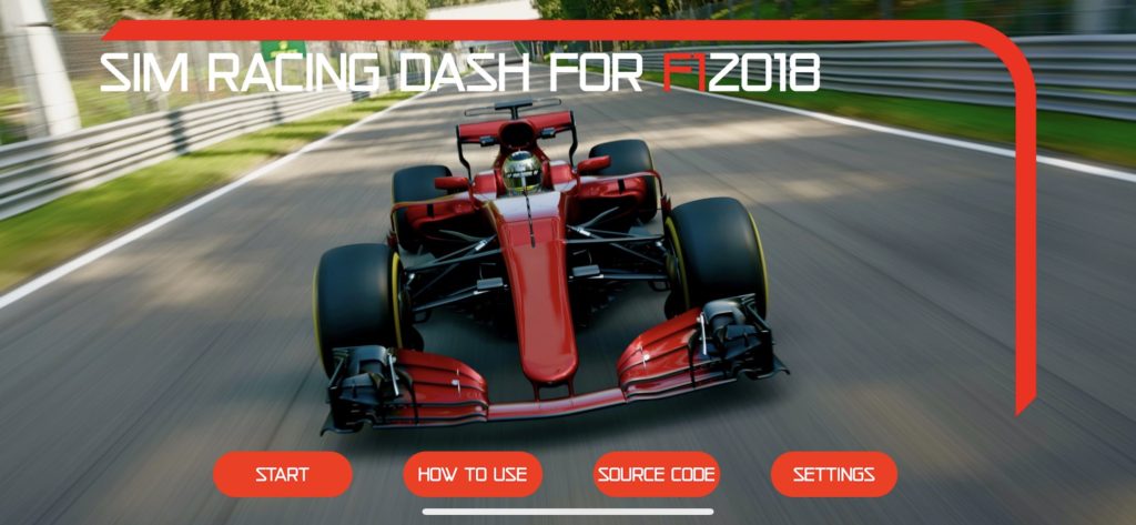 Sim Racing Dashboard for F1 2018
