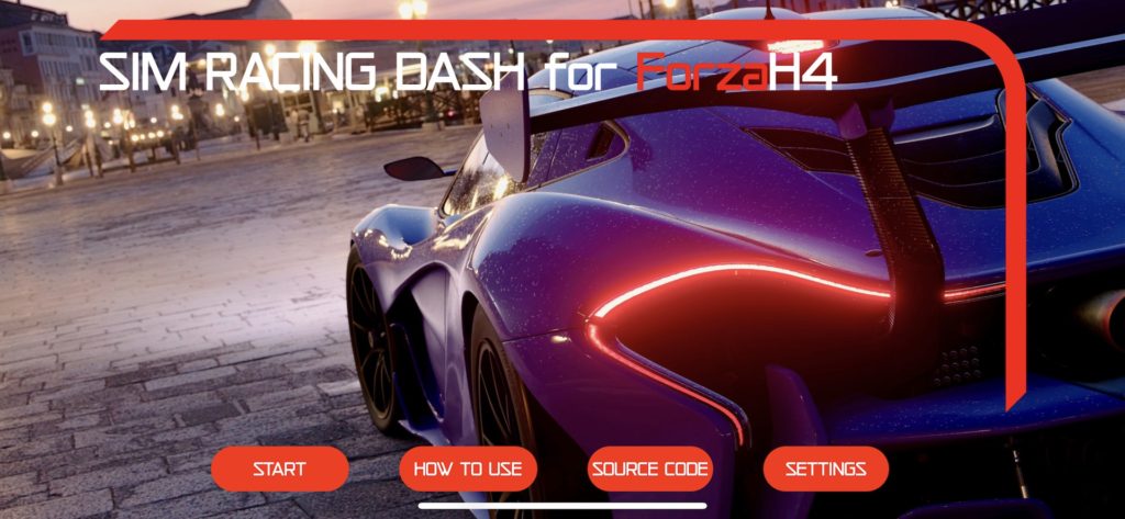 Sim Racing Dashboard for Forza Horizon 4